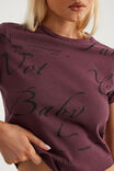 Graphic Baby Tee, PUNK PURPLE/SCRIPT - alternate image 4