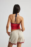 Milly V Neck Halter Top, RED/NAVY - alternate image 3