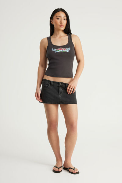 Plastics Micro Skirt, MATRIX BLACK