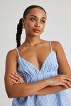 Charlotte Cross Over Cami, BLUE GINGHAM - alternate image 4