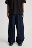 Half Half El Grande Baggy Jean, RAW INDIGO - alternate image 2