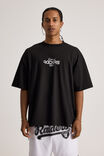 Box Fit Nfl Tshirt, LCN NFL BLACK/RAIDERS Y2K SUPERSCRIPT - alternate image 2