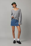 Charlie V Neck Knit Jumper, GREY MARLE - alternate image 2