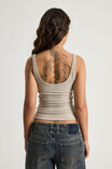 Authentics Scoop Neck Tank, SUNBLEACHED KHAKI - alternate image 3