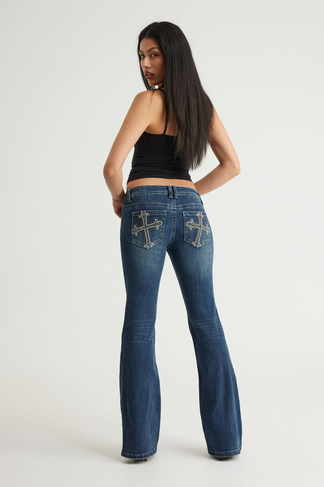 Twin Peak Bootcut Jean, LUNA INDIGO/PKT EMB