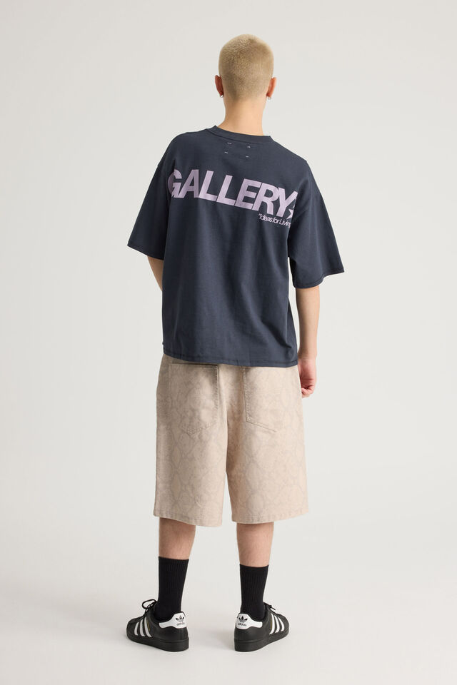 Half Half El Grande Denim Short, PEBBLE SNAKESKIN