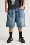 Half Half Classico Denim Short, DISTRESSED CLASSIC INDIGO - alternate image 1