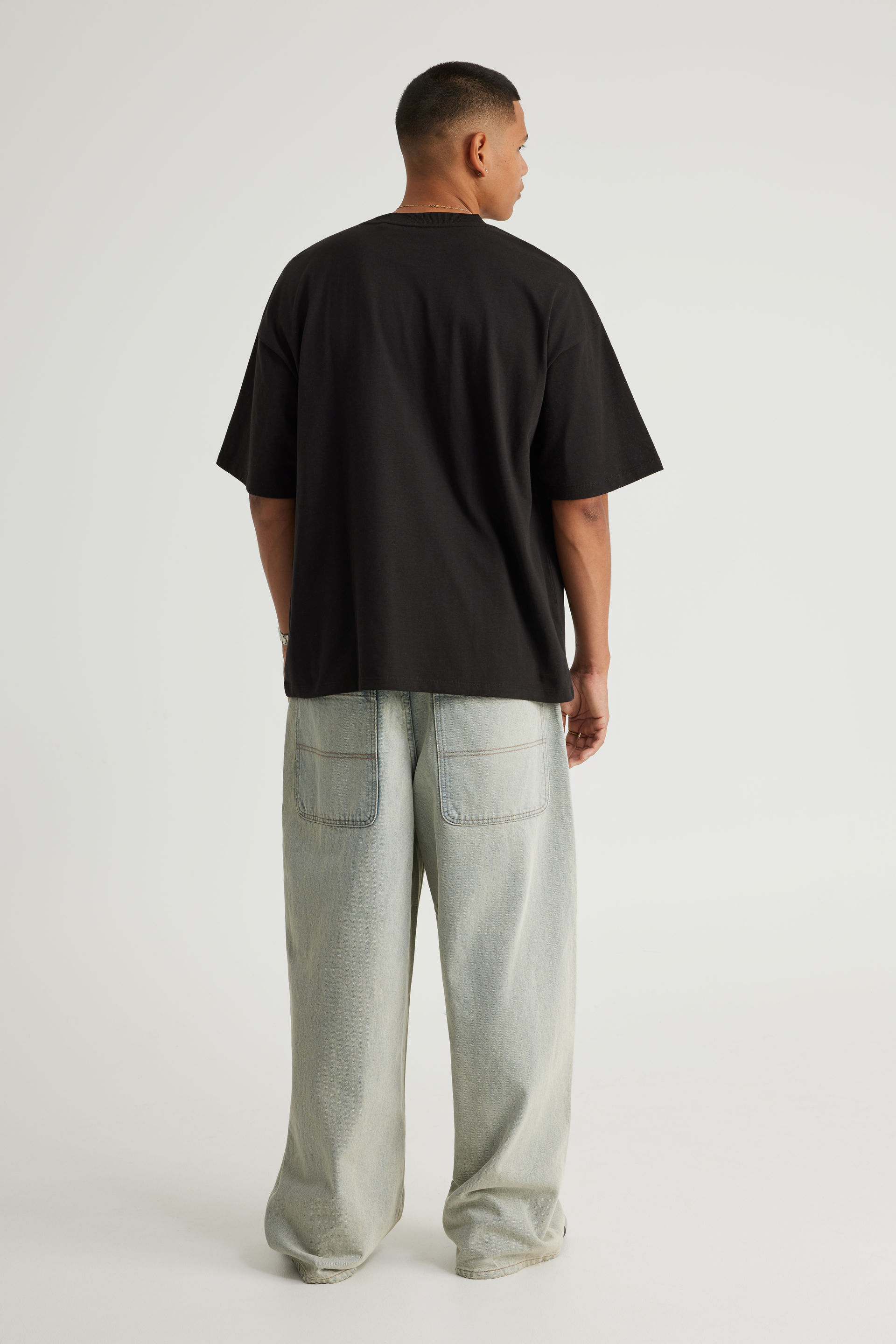 Men's Light/Pastel Blue Half Half El Grande Baggy Jean | Factorie