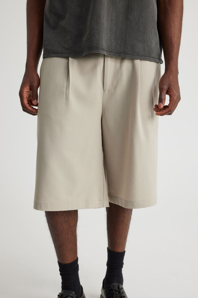 Open Gallery Pleated Woven Short, SUNBLEACHED KHAKI