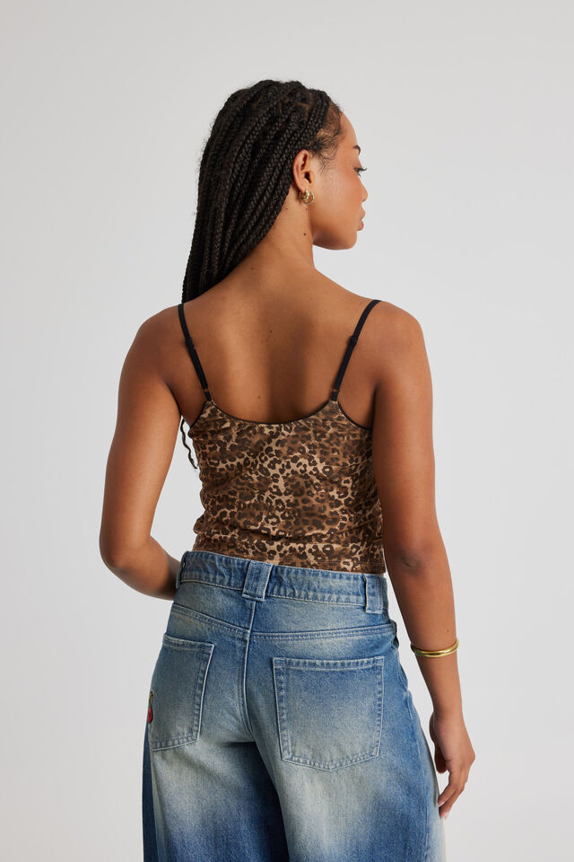 Sophia Mesh Cami, LEOPARD