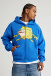 Spongebob Squarepants X Half Half Zip Through, LCN NIC MADRID BLUE/ HANGRY SPONGEBOB - alternate image 1