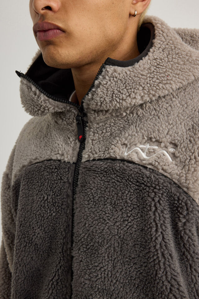Notion Sherpa Hooded Jacket, SEA SMOKE/DUSK GREY