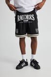 Nfl Basketball Short, LCN NFL BLACK/RAIDERS CURVE CLASSIC - alternate image 2