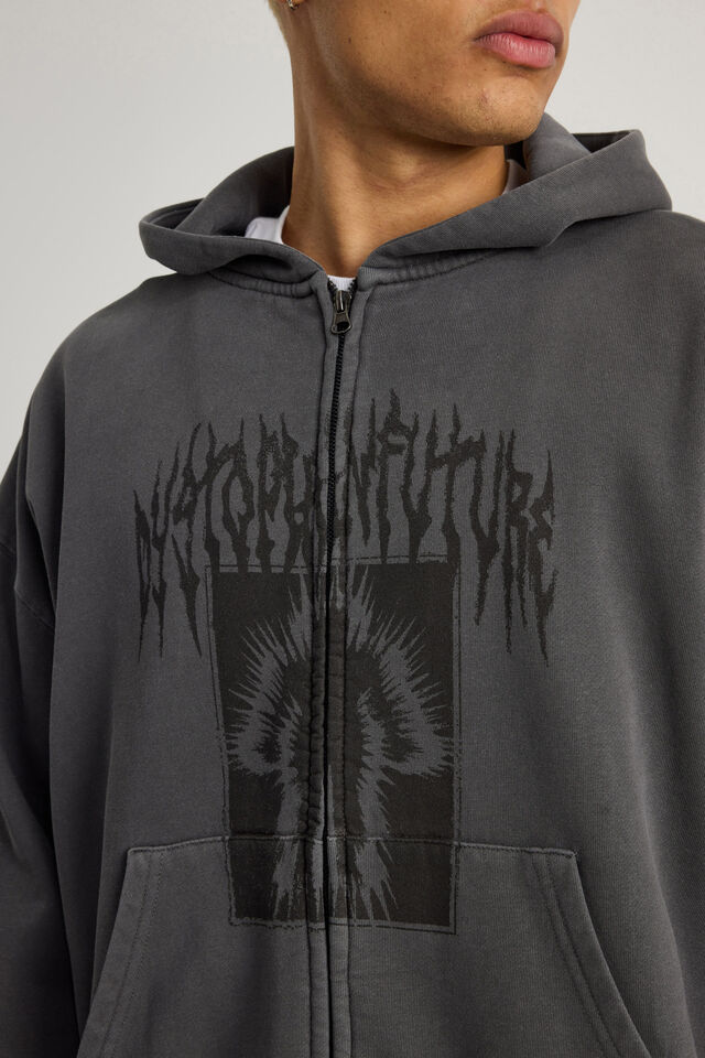 Notion Zip Thru Hoodie, NTN WASHED SLATE/EMBODY