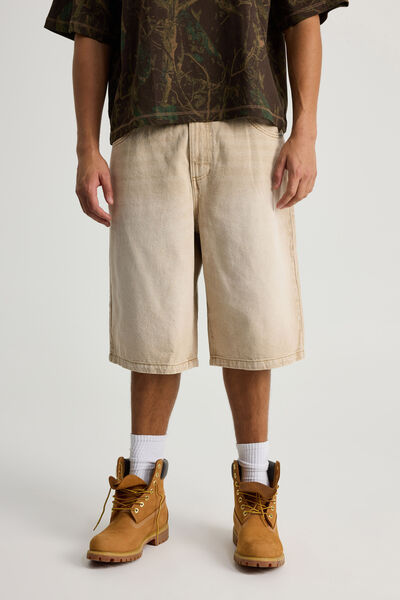 Half Half El Grande Denim Short, WASHED STONE