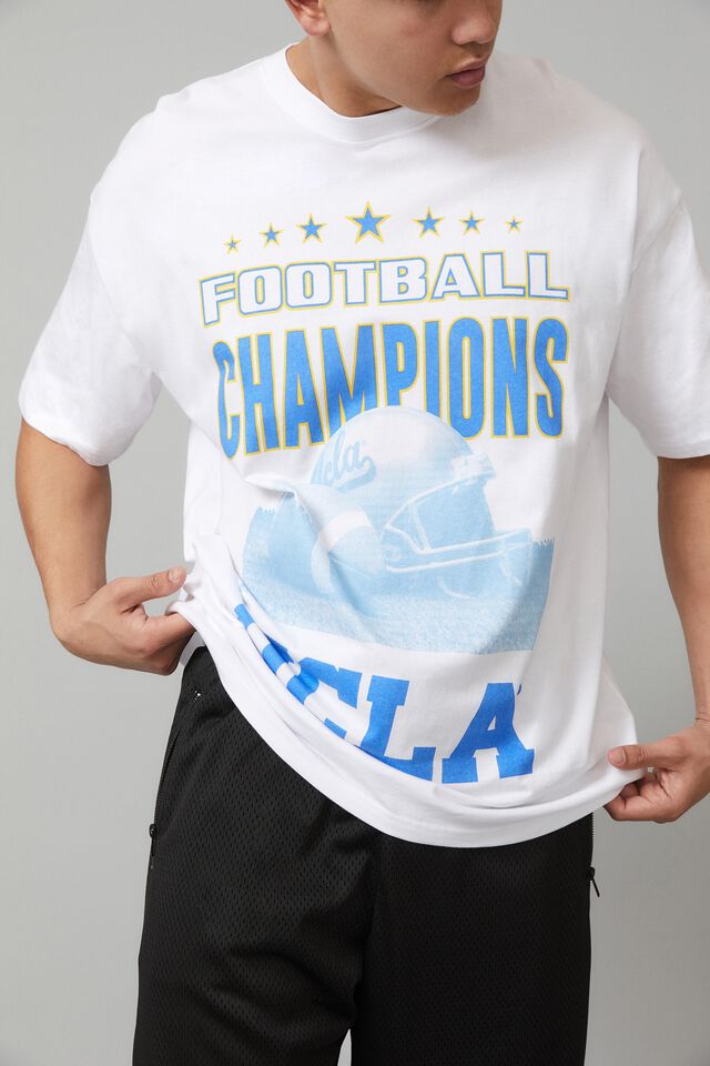 Oversized Ucla T Shirt, LCN UCL WHITE/CHAMPIONSHIP HELMET