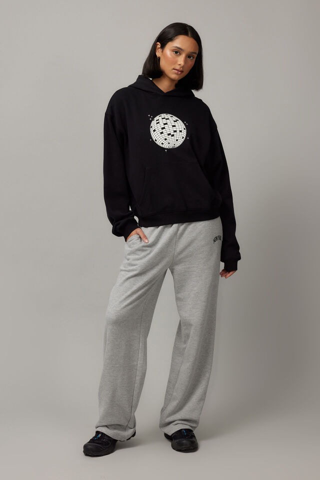 Graphic Hoodie, BLACK/DISCO BALL