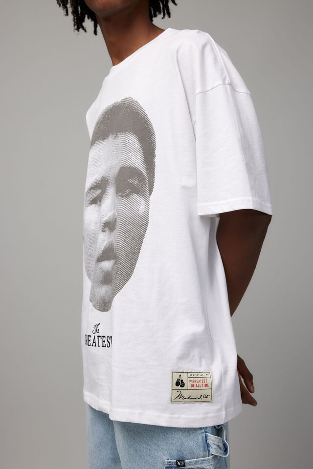 Oversized Muhammad Ali T Shirt, LCN ALI WHITE/MUHAMMAD ALI HERO