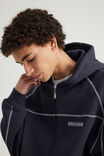 Half Half Zip Thru Hoodie, HH NAVY BLAZER/PANELLING - alternate image 2