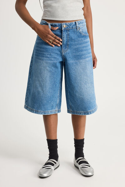 Mega Baggy Jort, SUMMER SEA BLUE