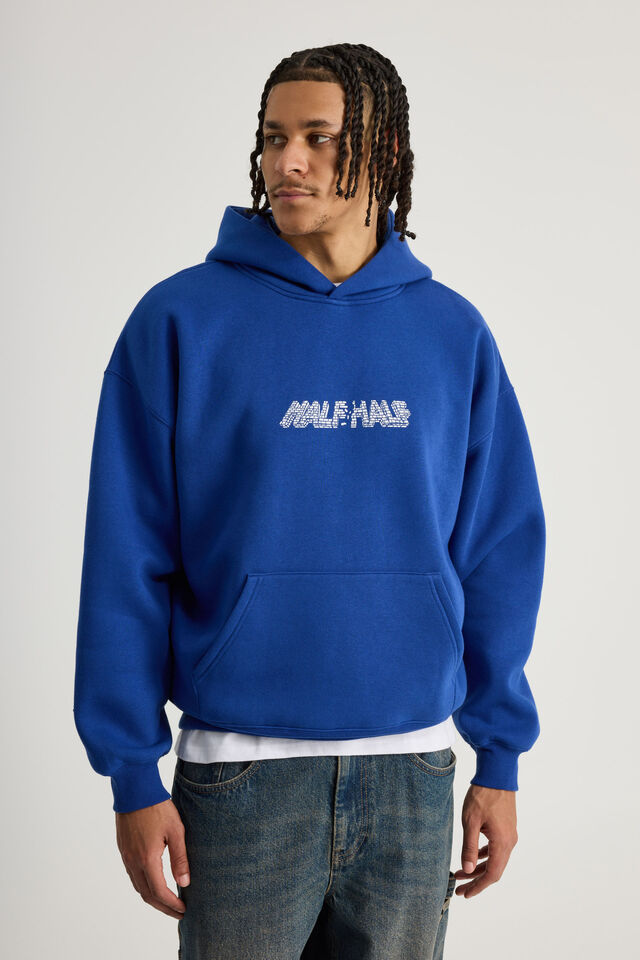 Half Half Hoodie, HH CORPORATE BLUE/ON SMOKO