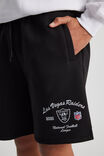 Nfl Track Short, LCN NFL BLACK/RAIDERS SCRIPT - alternate image 4