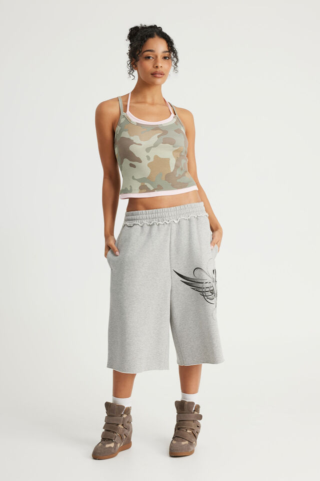 Layered Halter Cami, SUMMER CAMO/PINK MUSK