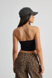 Crop Jersey Tube Top, BLACK - alternate image 3