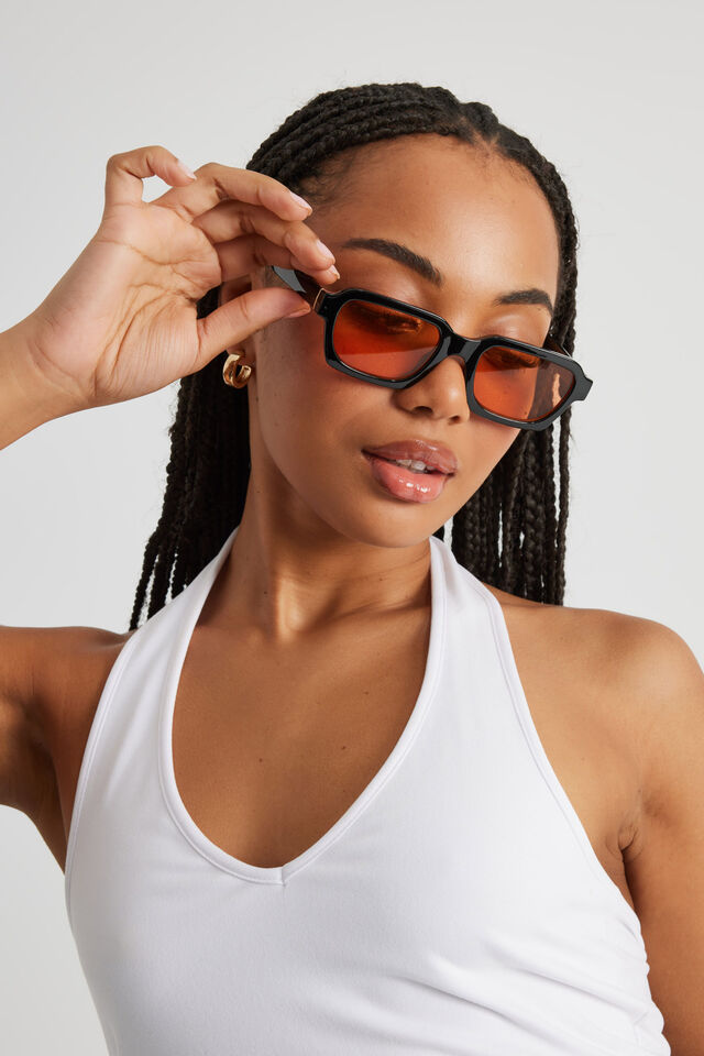 The Tom Sunglasses, BLACK/ORANGE