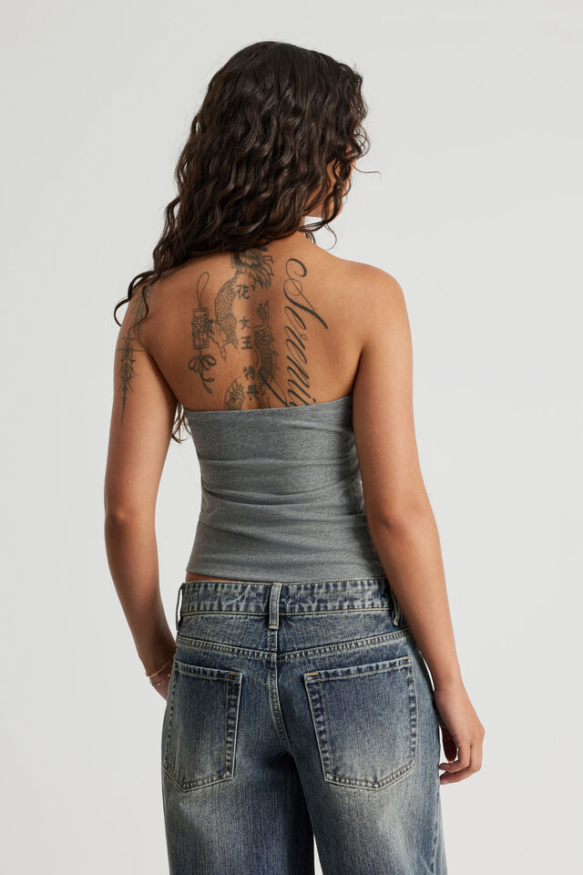 Graphic Bandeau, GUNMETAL MARLE/EYELETS