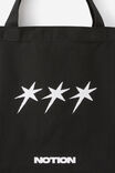 Notion Large Tote Bag, NOTION BLACK W WHT STAR LOGO - alternate image 2