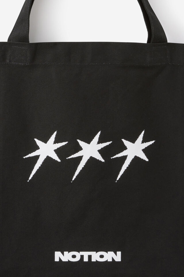Notion Large Tote Bag, NOTION BLACK W WHT STAR LOGO