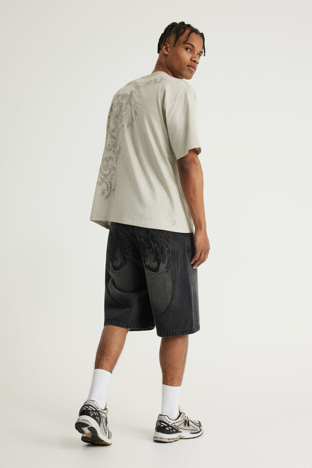 Notion Baggy Denim Short, BLACK VEIL/GHOST GRAPHIC