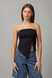 Ashley Ruched Front Bandeau, BLACK - alternate image 1