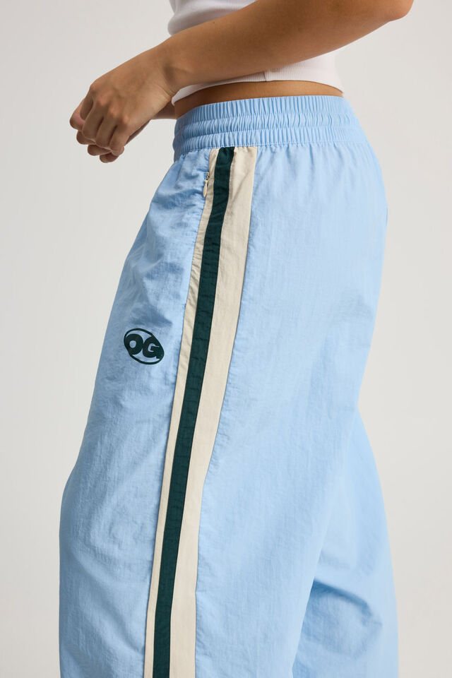 Open Gallery Baggy Nylon Track Pant, OG BLUE MIST/KELP