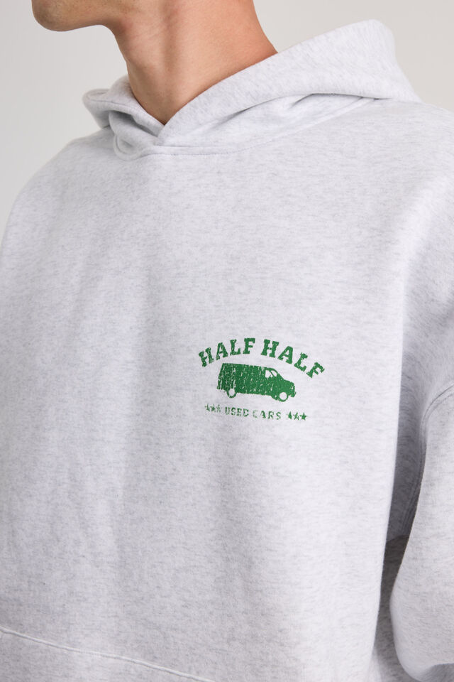 Half Half Hoodie, HH SILVER MARLE/HALF USED CARS