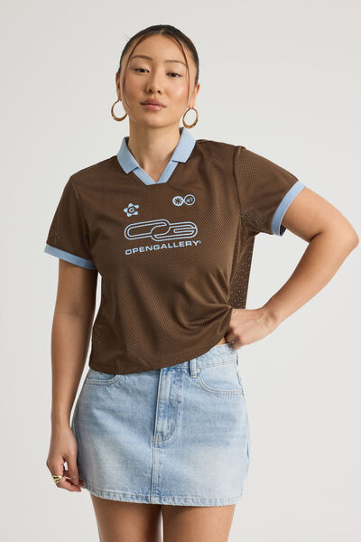Graphic Mesh Tee, MUD/OPEN GALLERY