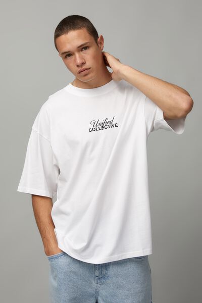 Box Fit Unified Tshirt, WHITE/RUCKER