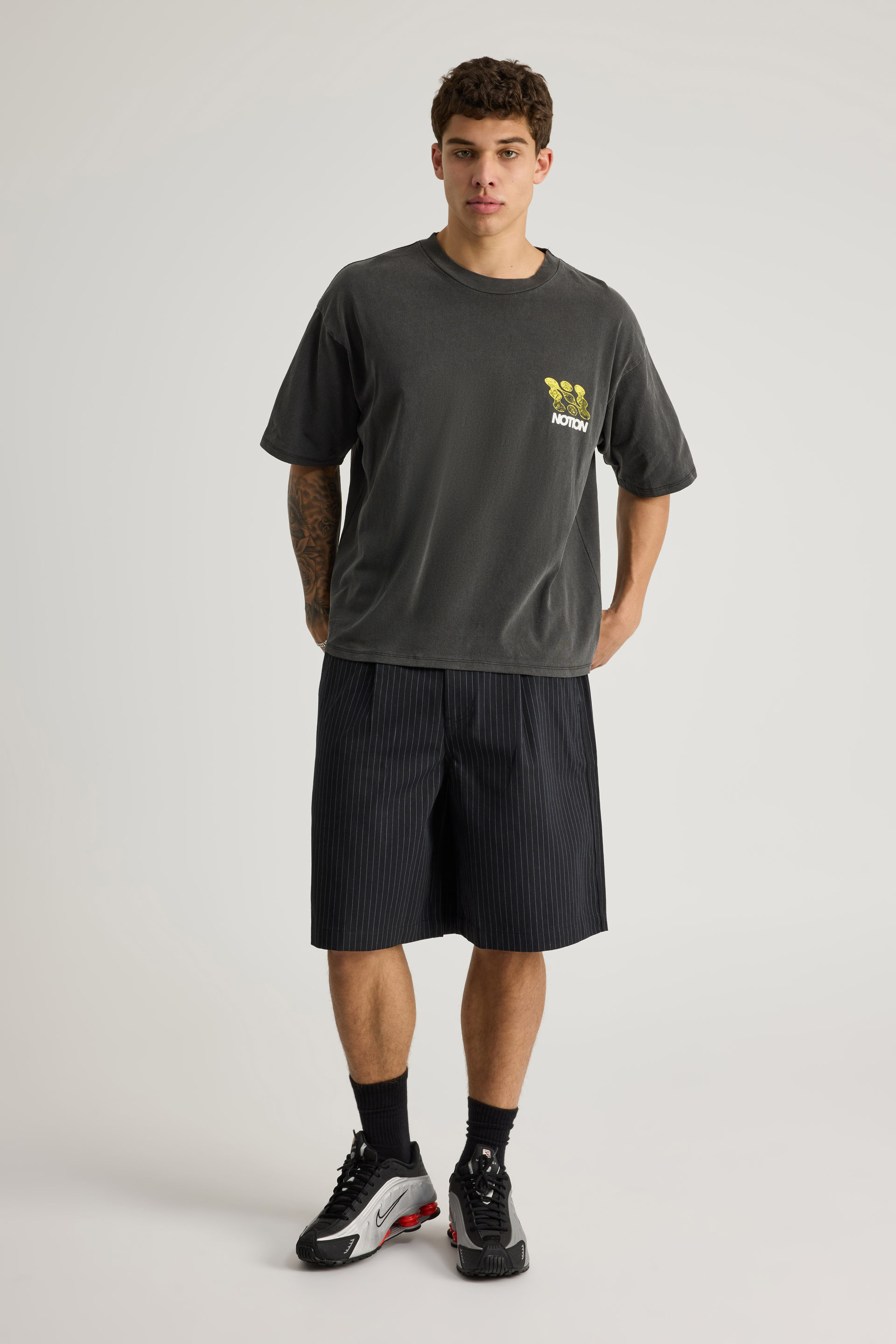 Half Half Pleated Woven Short