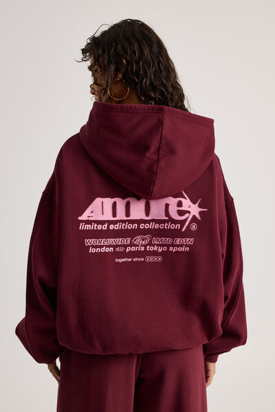 Chloe Hoodie, WASHED CHERRY LACQUER/AMORE