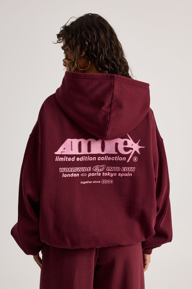 Chloe Hoodie, WASHED CHERRY LACQUER/AMORE