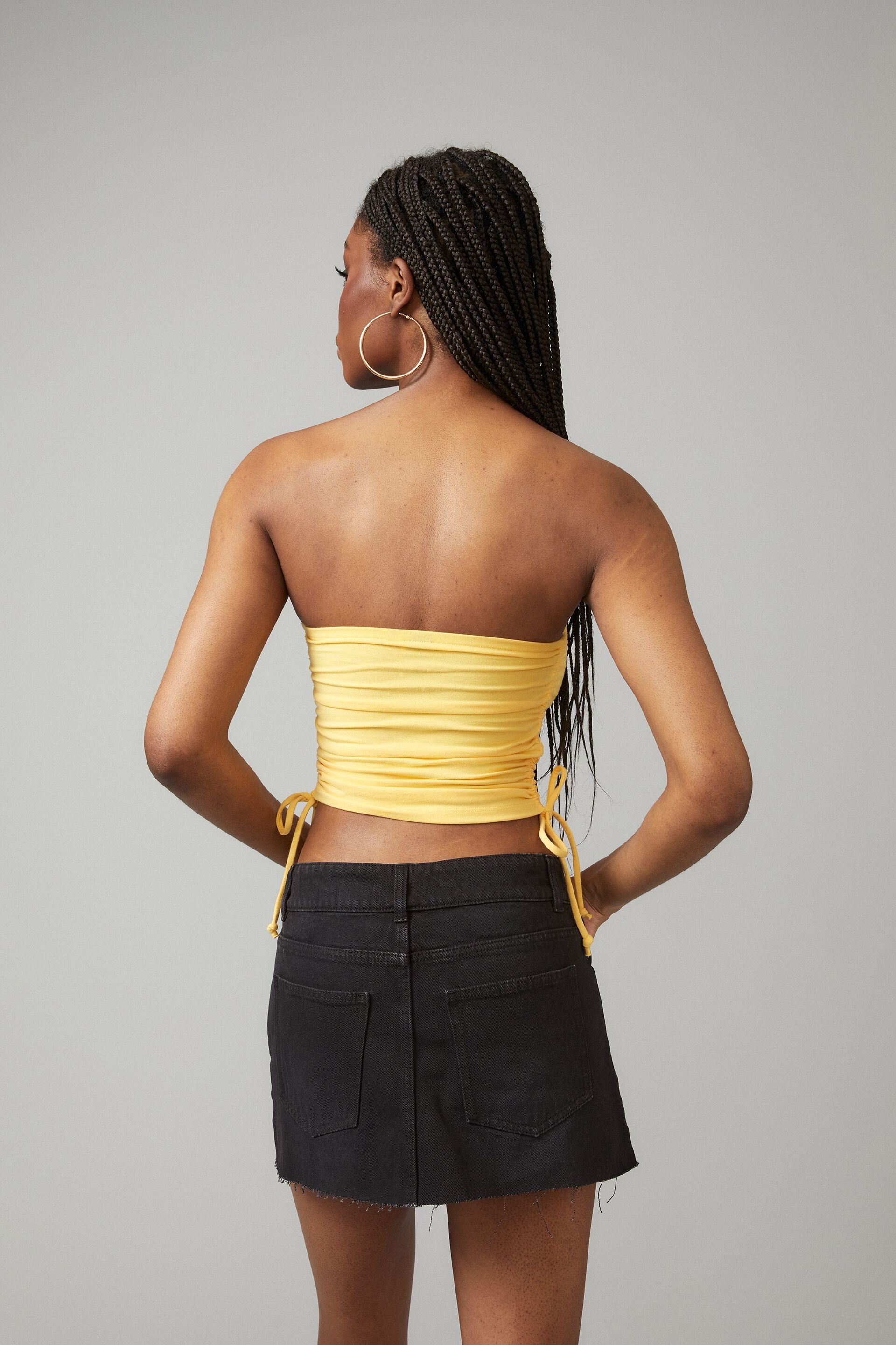 Black denim skirt factorie online