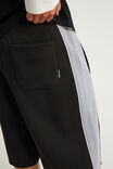 Authentics Baggy Track Short, BLACK/CONCRETE PANEL - example image 4