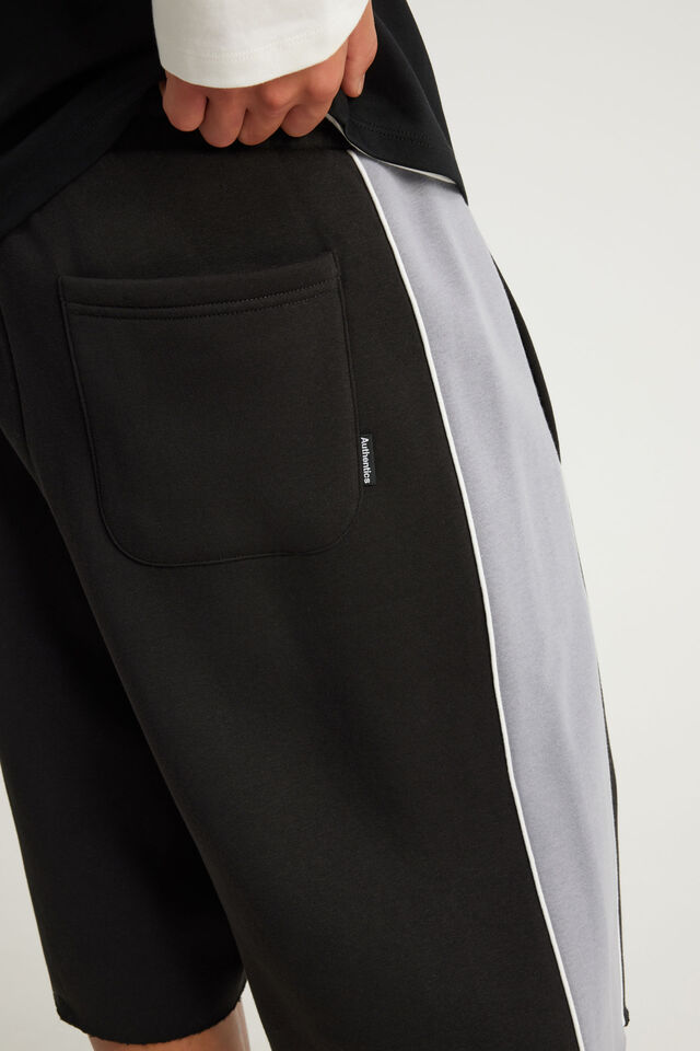 Authentics Baggy Track Short, BLACK/CONCRETE PANEL