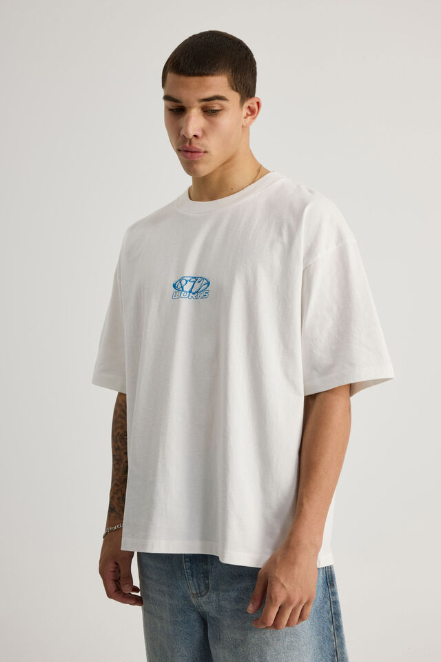 Notion Vintage Box Fit Graphic Tshirt, NTN CLOUD/LOGO COLLAGE