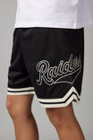 Nfl Basketball Short, LCN NFL BLACK/RAIDERS WRAP - alternate image 4