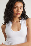 Snatched Deep Notch Tank, WHITE - example image 4