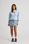 Graphic Crew Sweater, CLOUD BLUE/COWBOY BOOTS - alternate image 1