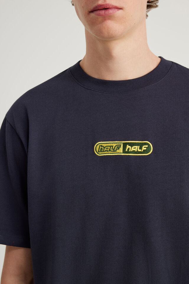 Half Half Heavyweight Core Fit Tshirt, HH NAVY BLAZER/PILL