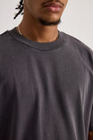 Heavy Weight Box Fit Tshirt, WASHED BLACK - alternate image 4